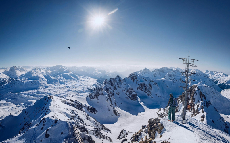 Snowy mountains in Switzerland