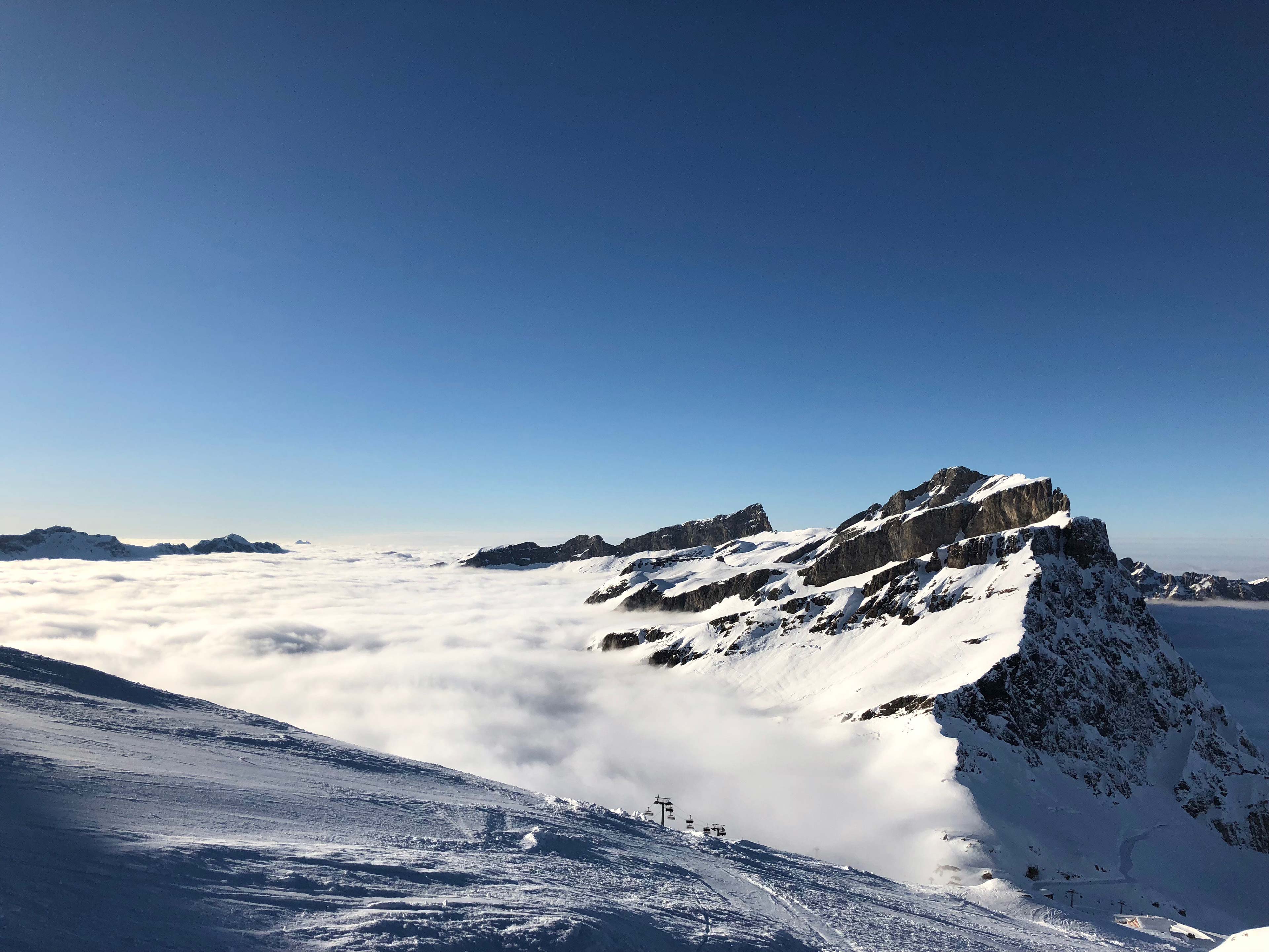 Green alpine valley in France